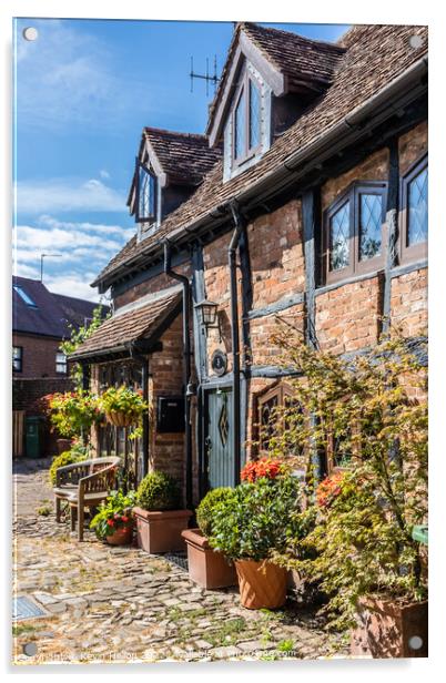 Cottages in Old Aylesbury, Buckinghamshire, England Acrylic by Kevin Hellon