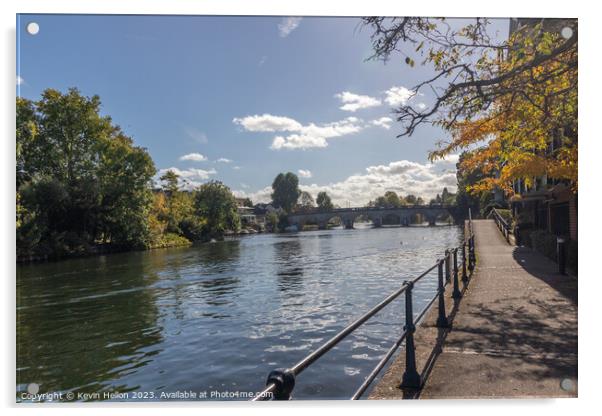 The River Thames at Maidenhead, Acrylic by Kevin Hellon