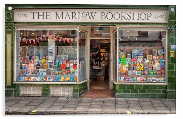 The Marlow Bookshop Acrylic by Kevin Hellon