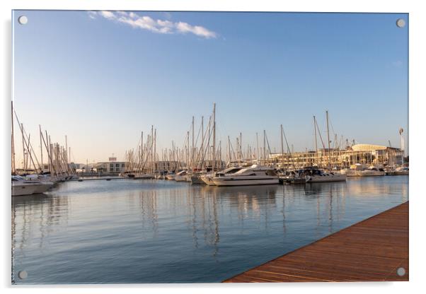 Alicante marina, Spain Acrylic by Kevin Hellon