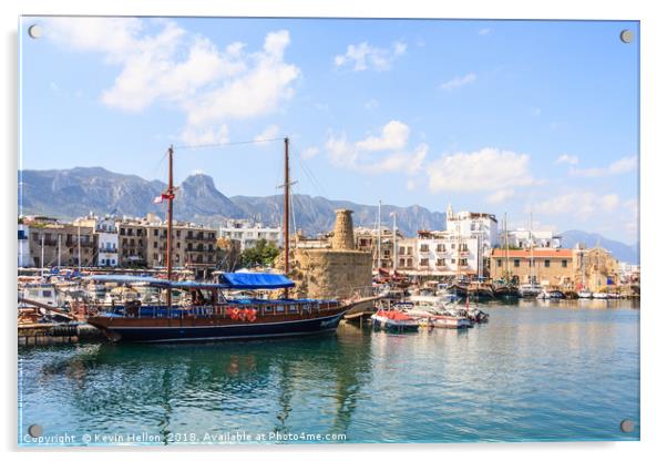 View of Kyrenia harbour, Northern Cyprus Acrylic by Kevin Hellon