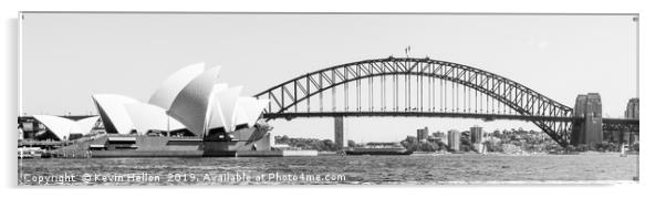 Panoramic view of the Opera House and Sydney Harbo Acrylic by Kevin Hellon