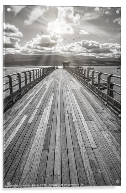 Beaumaris pier Acrylic by Kevin Hellon