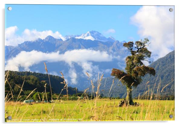 Mount Cook from the west Acrylic by Kevin Hellon