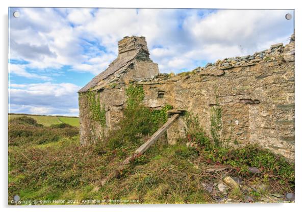 Remains of a stone cottage Acrylic by Kevin Hellon