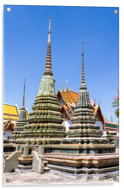 Wat Po, Wat Pho, Bangkok, Thailand Acrylic by Kevin Hellon