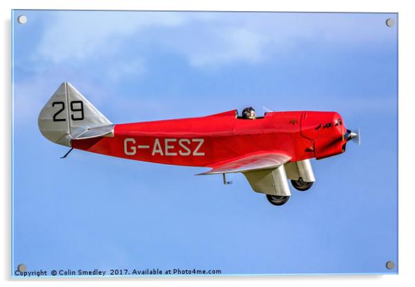 Chilton D.W.1 G-AESZ/29  Acrylic by Colin Smedley