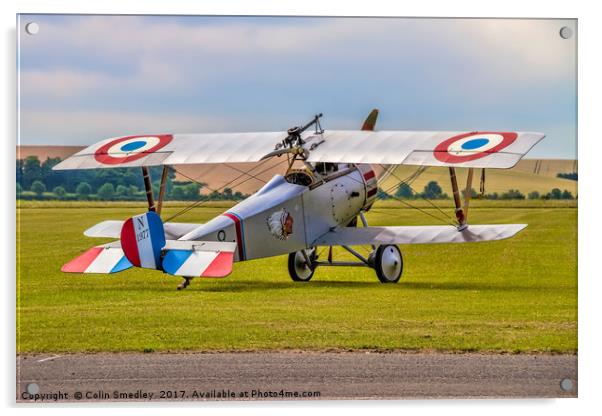 Nieuport 17/23 replica N1977/8 G-BWMJ Acrylic by Colin Smedley