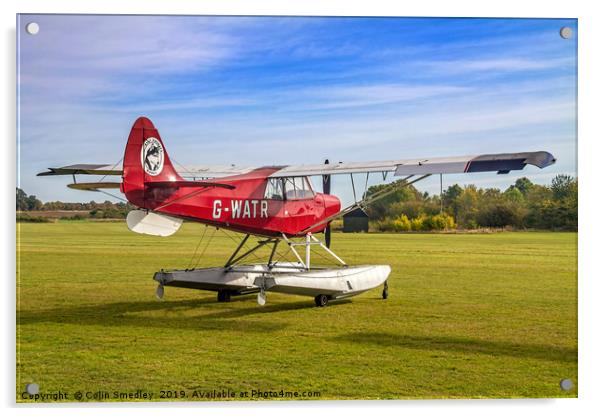 Aviat A-1 Husky amphibian G-WATR Acrylic by Colin Smedley