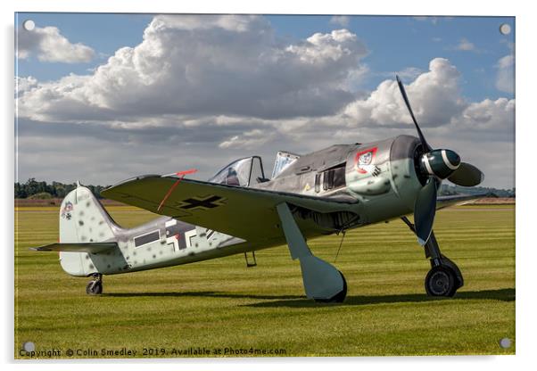 Flug Werk Fw 190A-8N nachbau G-FWAB Acrylic by Colin Smedley