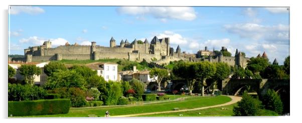 Carcassonne, Languedoc Acrylic by Mike Lanning