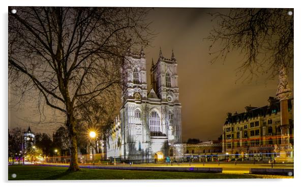 Westminster Abbey Acrylic by Mike Lanning