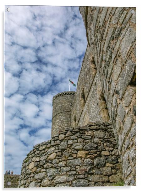 Harlech Castle Gatehouse Acrylic by Mike Lanning