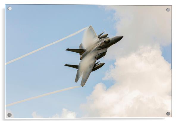 F15 Eagle in Mach Loop Acrylic by Mal Spain