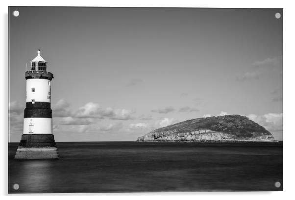 Penmon Lighthouse Acrylic by Mal Spain