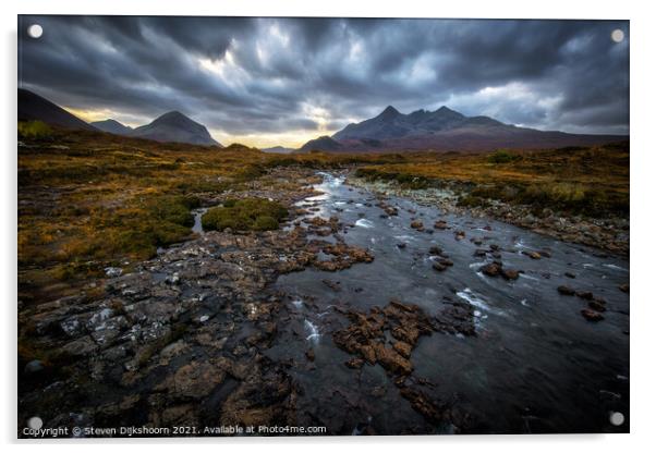 Isle of Skye flowing river Acrylic by Steven Dijkshoorn