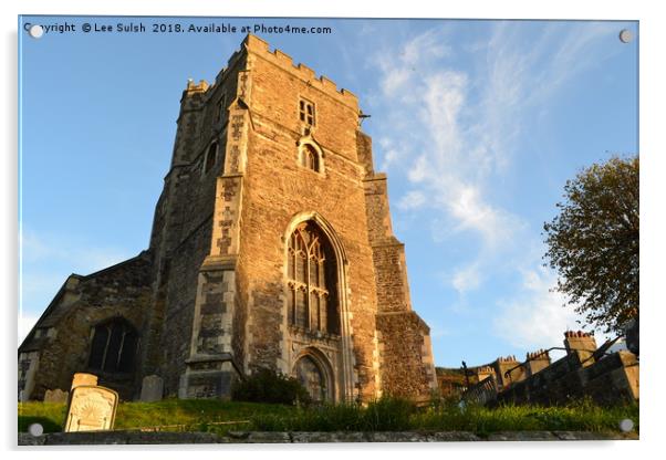 All Saints church Hastings Acrylic by Lee Sulsh