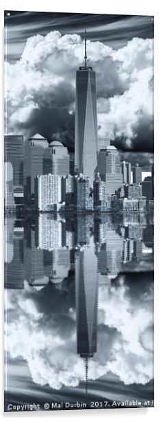 Reflections of Manhattan Acrylic by Mal Durbin