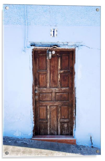 old wooden door Acrylic by Chris Willemsen