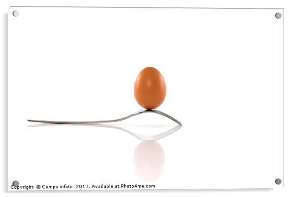 one egg and one forks Acrylic by Chris Willemsen