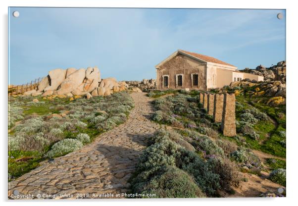 old abandonned house at capo testa teresa di gallu Acrylic by Chris Willemsen