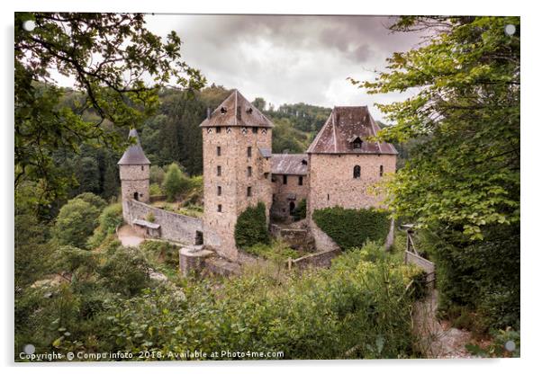 Castle Reinhardstein near Robertville village in B Acrylic by Chris Willemsen