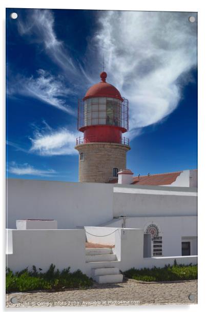 lighthouse of sagres in south portugal Acrylic by Chris Willemsen