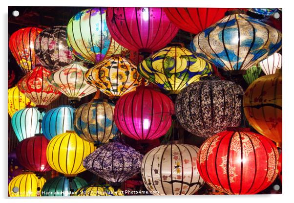 Luminous Lanterns of Hoi An Acrylic by Hannah Hopton