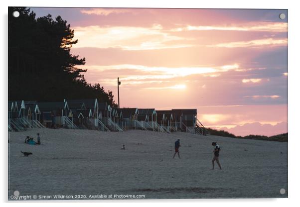 Evening on the Beach Acrylic by Simon Wilkinson