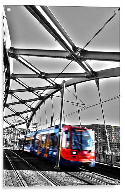 Sheffield Tram Acrylic by Neil Gavin