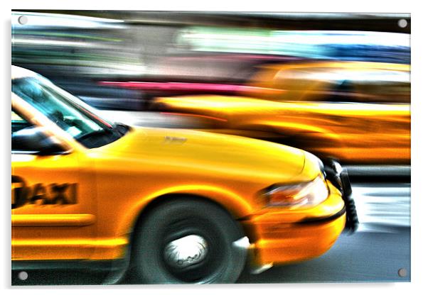 Fast Cabs Acrylic by Neil Gavin