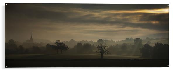 English Dawn Acrylic by TIM HUGHES