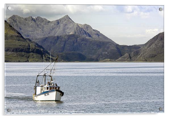 Fishing Vessel DE35 Tamaralyn fishing the Inner He Acrylic by Hugh McKean