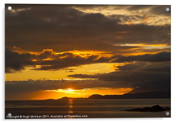 Sunset, Point of Sleat, Isle of Skye, Inner Hebrid Acrylic by Hugh McKean