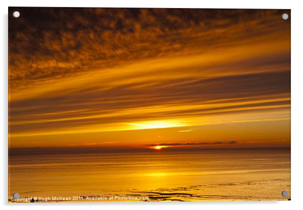 Sunset, Solway Firth, Dumfriesshire, Scotland, win Acrylic by Hugh McKean
