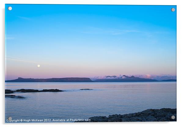 Seascape, Dawn, Islands, Inner Hebrides, Scotland, Acrylic by Hugh McKean