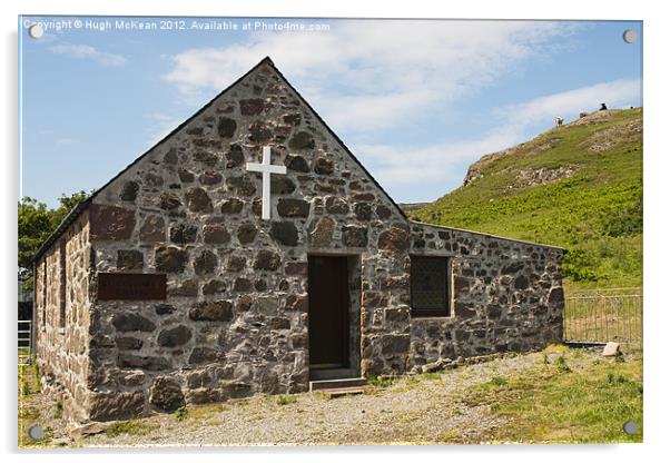 Building, Church, St. Columbas, Chapel, Canna, Inn Acrylic by Hugh McKean