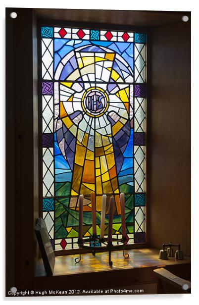 Building, Church, Stained Glass Window Acrylic by Hugh McKean