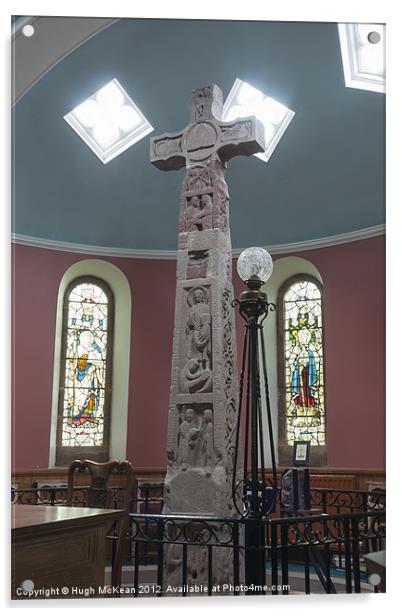 Religious, monument, Ruthwell Runic Cross Acrylic by Hugh McKean