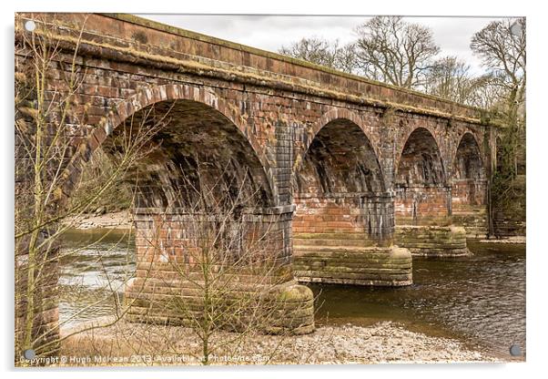 Structure, Bridge, Railway, River, Crossing Acrylic by Hugh McKean