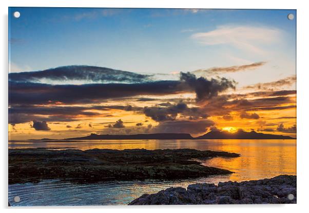 Sunset over the Inner Hebrides Acrylic by Hugh McKean