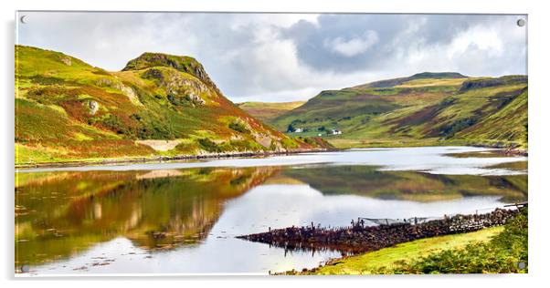 Landscape, Loch Beag, Amar River valley, Isle of S Acrylic by Hugh McKean