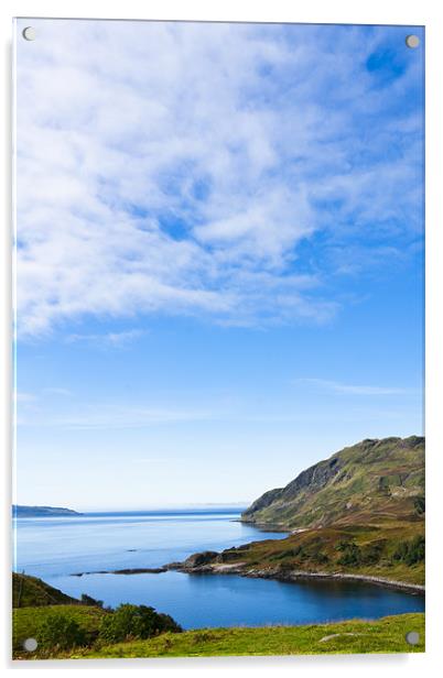 Landscape, Maclean`s Nose, Loch Sunart, Ardnamurch Acrylic by Hugh McKean