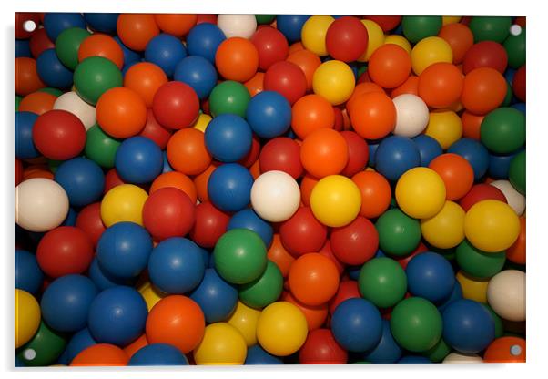 Coloured Balls for background Acrylic by David (Dai) Meacham