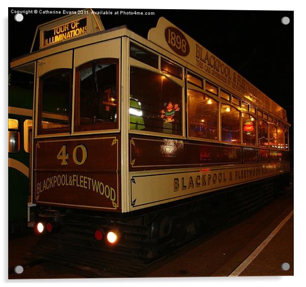 Blackpool Tram Acrylic by Catherine Fowler