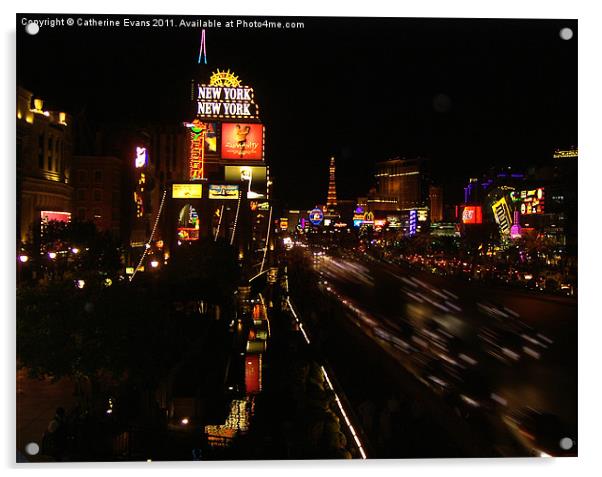 Las Vegas Strip Acrylic by Catherine Fowler
