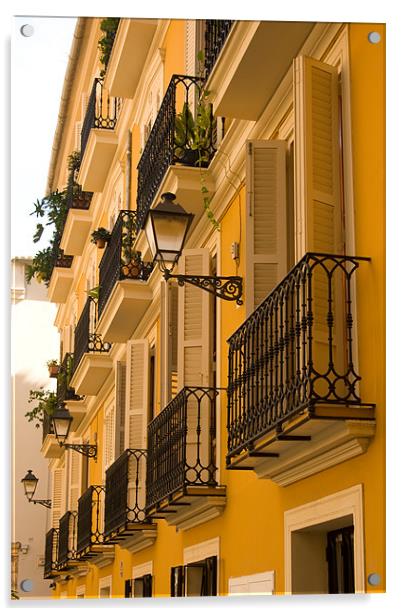 Valencia Balconies Acrylic by Peter West