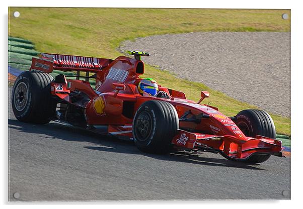 Ferrari racing Acrylic by Peter West
