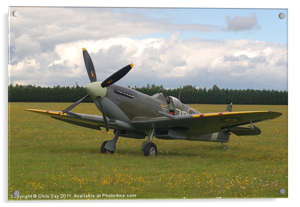 Spitfire Mk IXB Acrylic by Chris Day