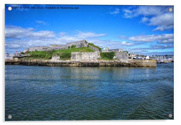 Royal Citadel Plymouth Acrylic by Chris Day